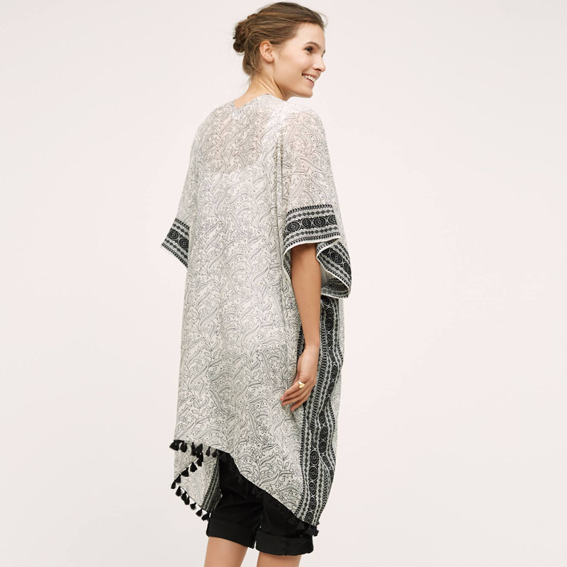 F4592 Women Fashion Summer Beach Chiffon Cardigan Cover Up